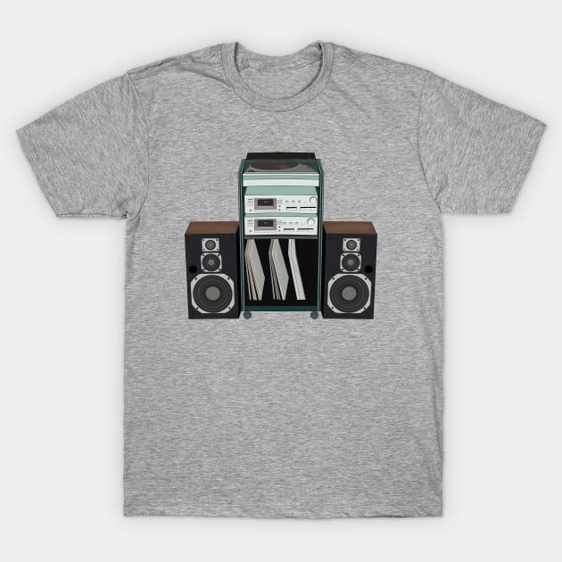 Vintage Classic Stereo System T-Shirt by DiegoCarvalho